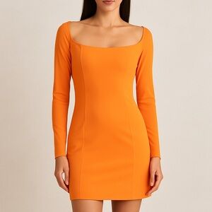 Michael Costello x REVOLVE Orange Miki Mini Dress